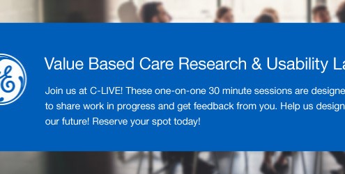 Come join us in the Value Based Care Research & Usability Lab at C-LIVE!